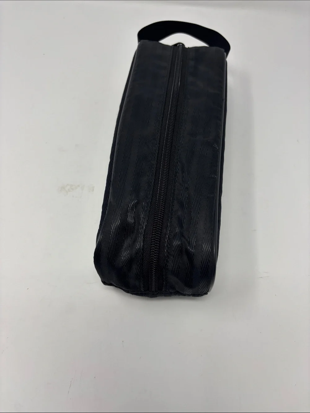 Tumi Black Leather Travel Organizer Pouch